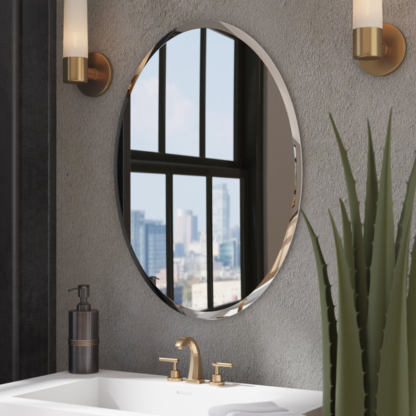 decorative oval mirrors bathroom